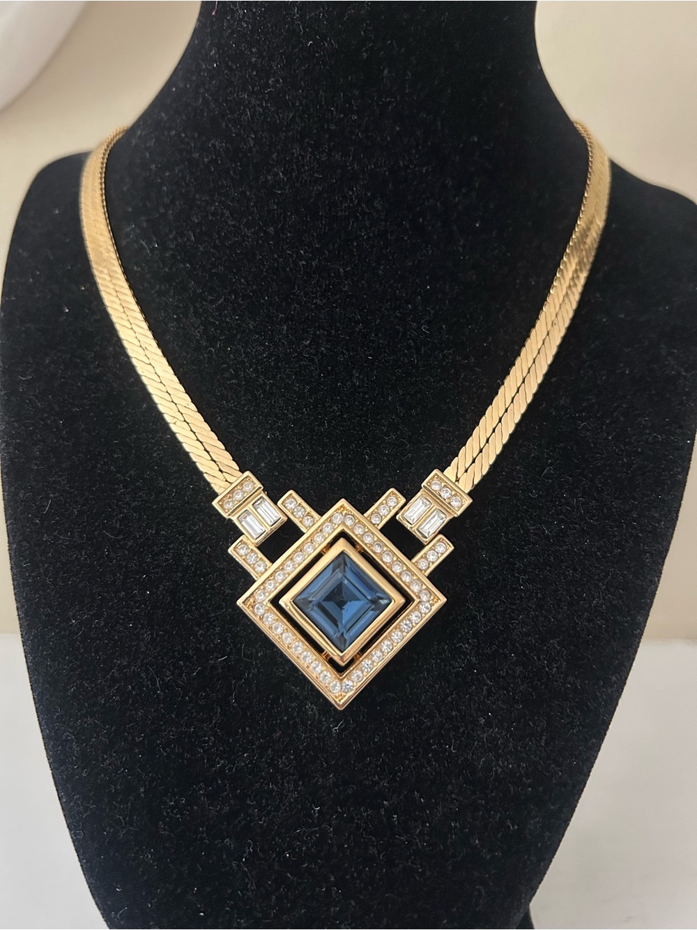 Rare Christian Dior 1980’s vintage art deco revival necklace. Signed.Pristine!